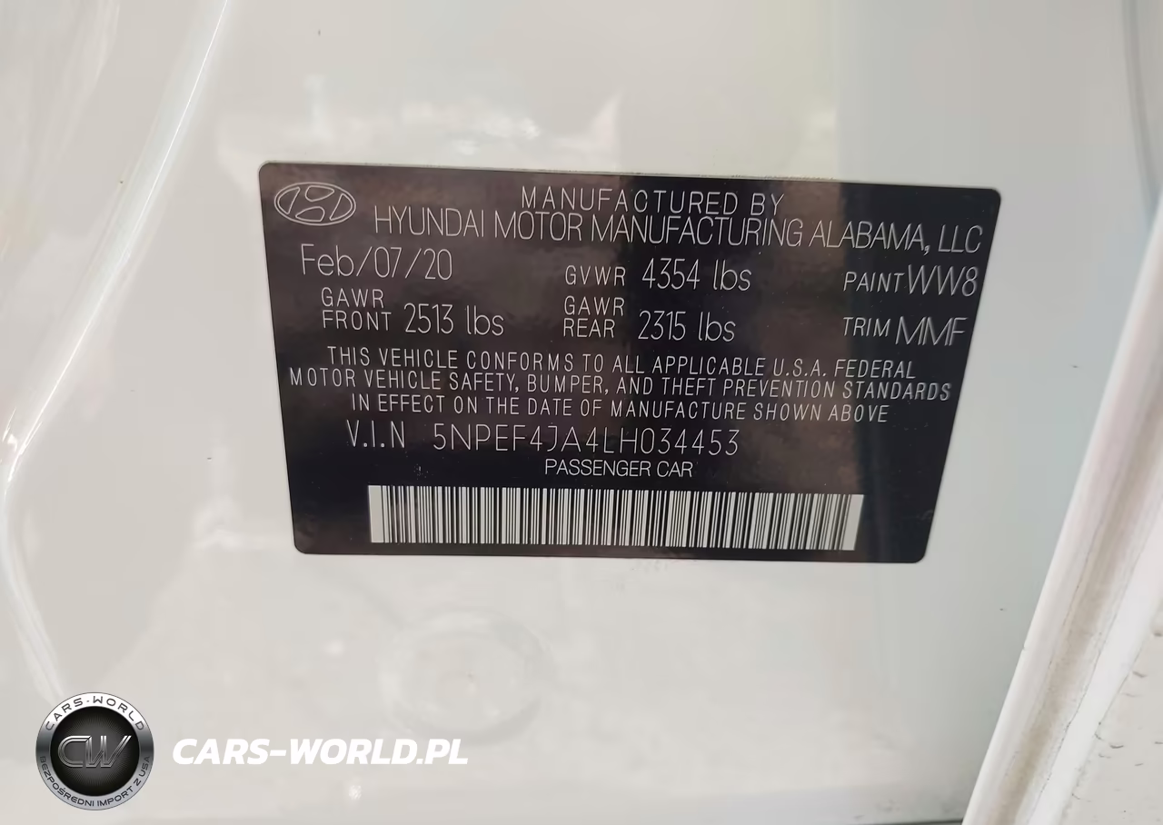 2020 Hyundai Sonata Sel VIN:5NPEF4JA4LH034453 - 9