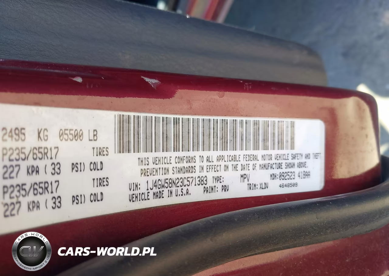 2003 Jeep Grand Cherokee Limited VIN:1J4GW58N23C571383 - 9