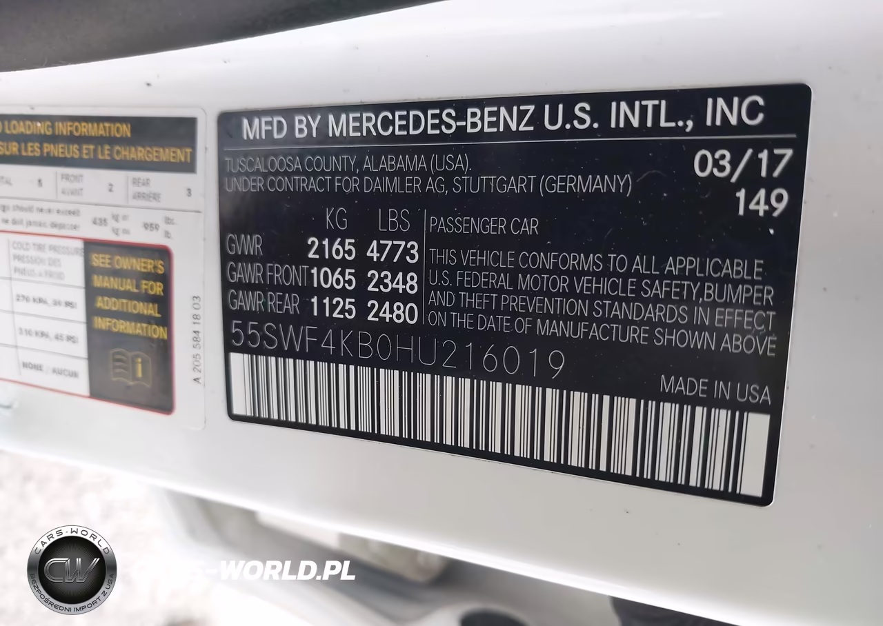 2017 Mercedes-Benz C 300 4Matic VIN:55SWF4KB0HU216019 - 9