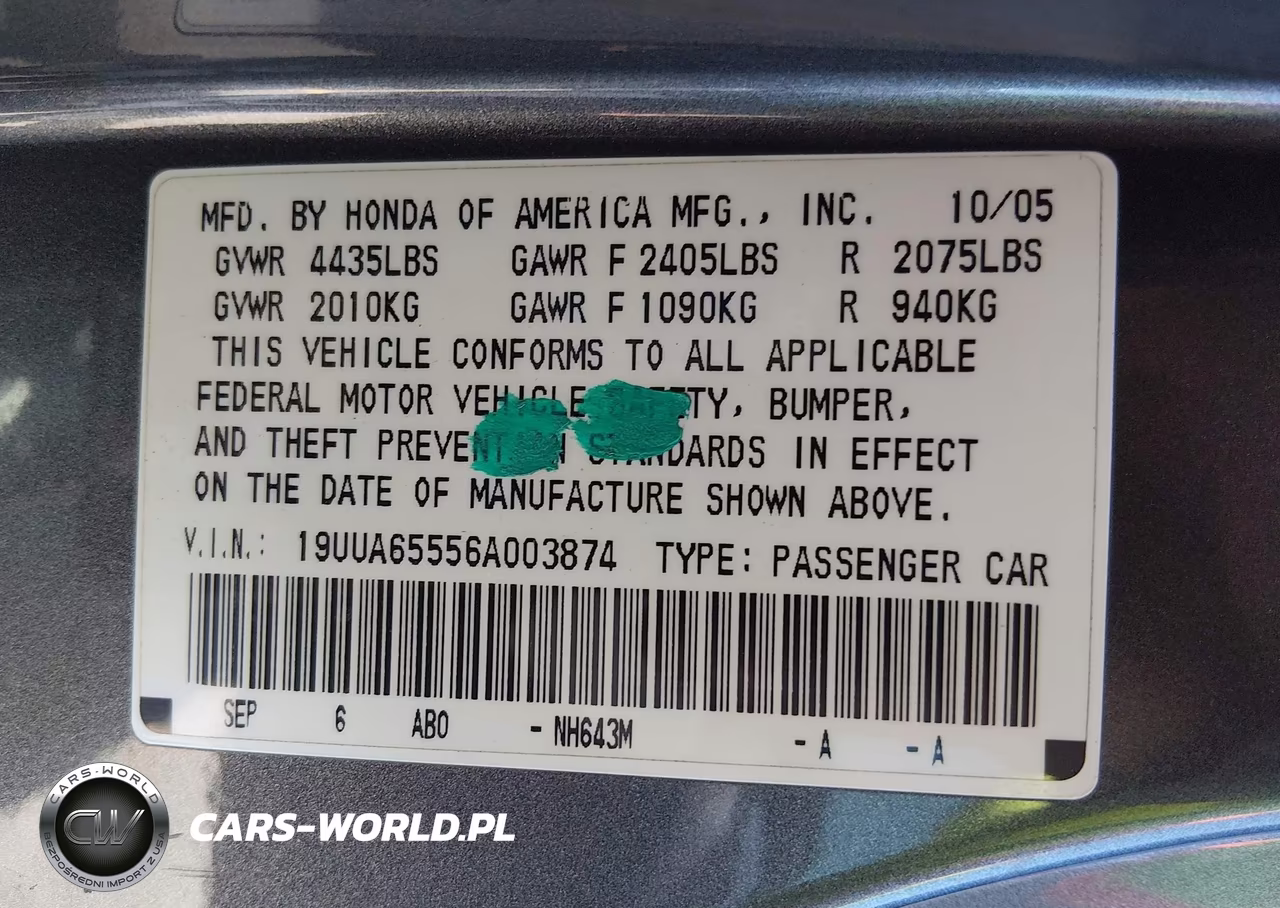 2006 Acura Tl VIN:19UUA65556A003874 - 9