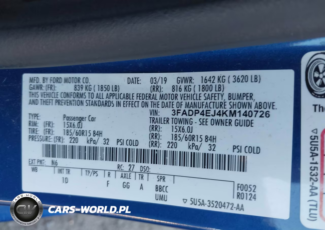 2019 Ford Fiesta Se VIN:3FADP4EJ4KM140726 - 9