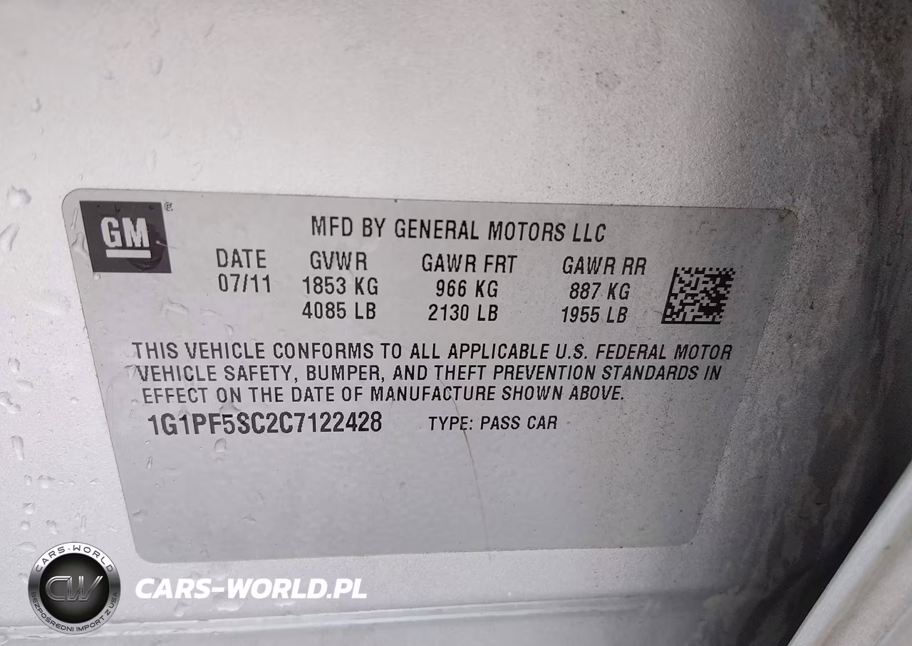 2012 Chevrolet Cruze 1Lt VIN:1G1PF5SC2C7122428 - 9