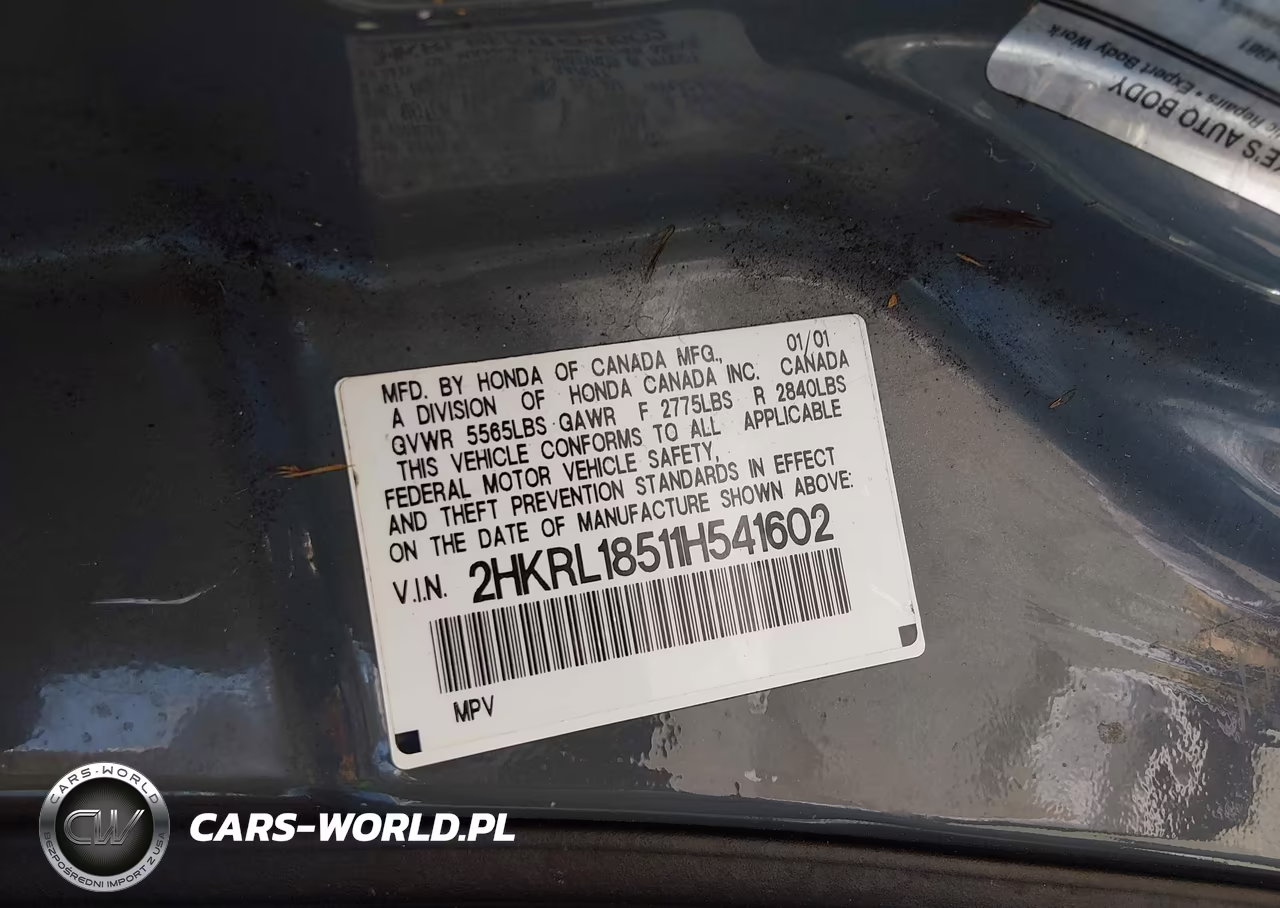 2001 Honda Odyssey Lx VIN:2HKRL18511H541602 - 9