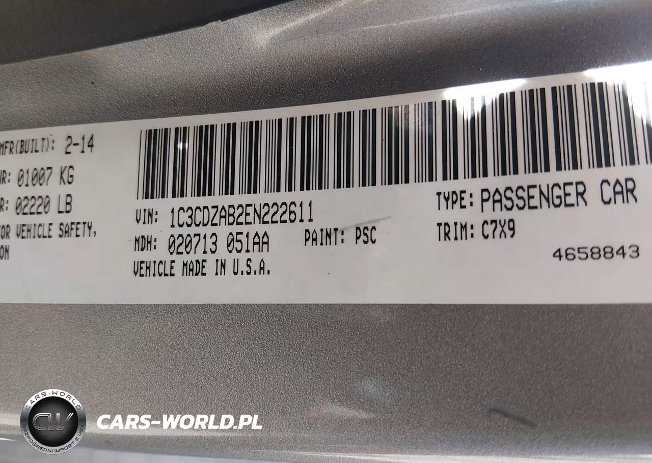 2014 Dodge Avenger Se VIN:1C3CDZAB2EN222611 - 9