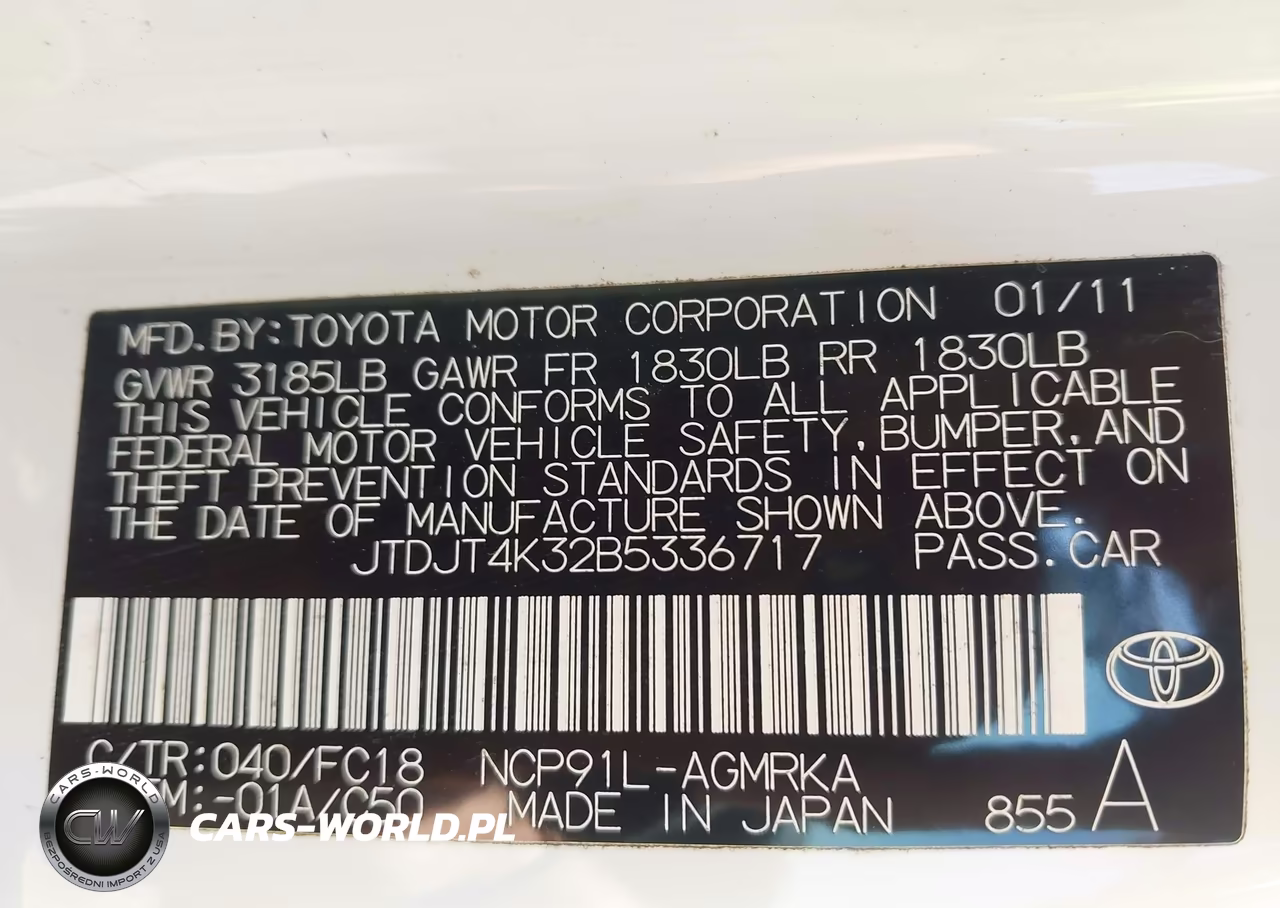 2011 Toyota Yaris VIN:JTDJT4K32B5336717 - 9