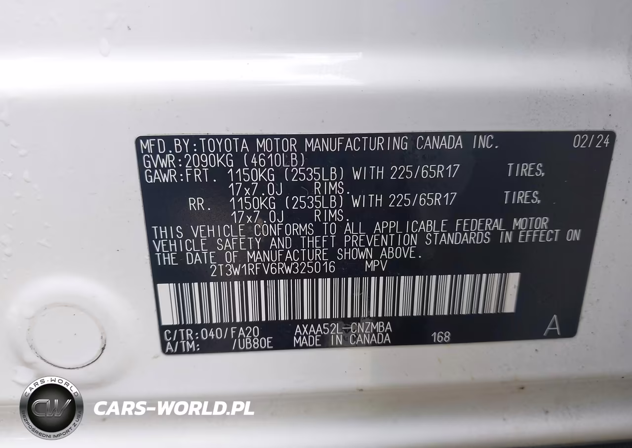 2024 Toyota Rav4 Xle VIN:2T3W1RFV6RW325016 - 9