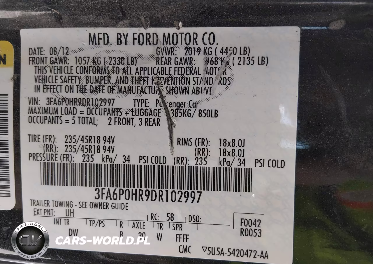 2013 Ford Fusion Se VIN:3FA6P0HR9DR102997 - 9