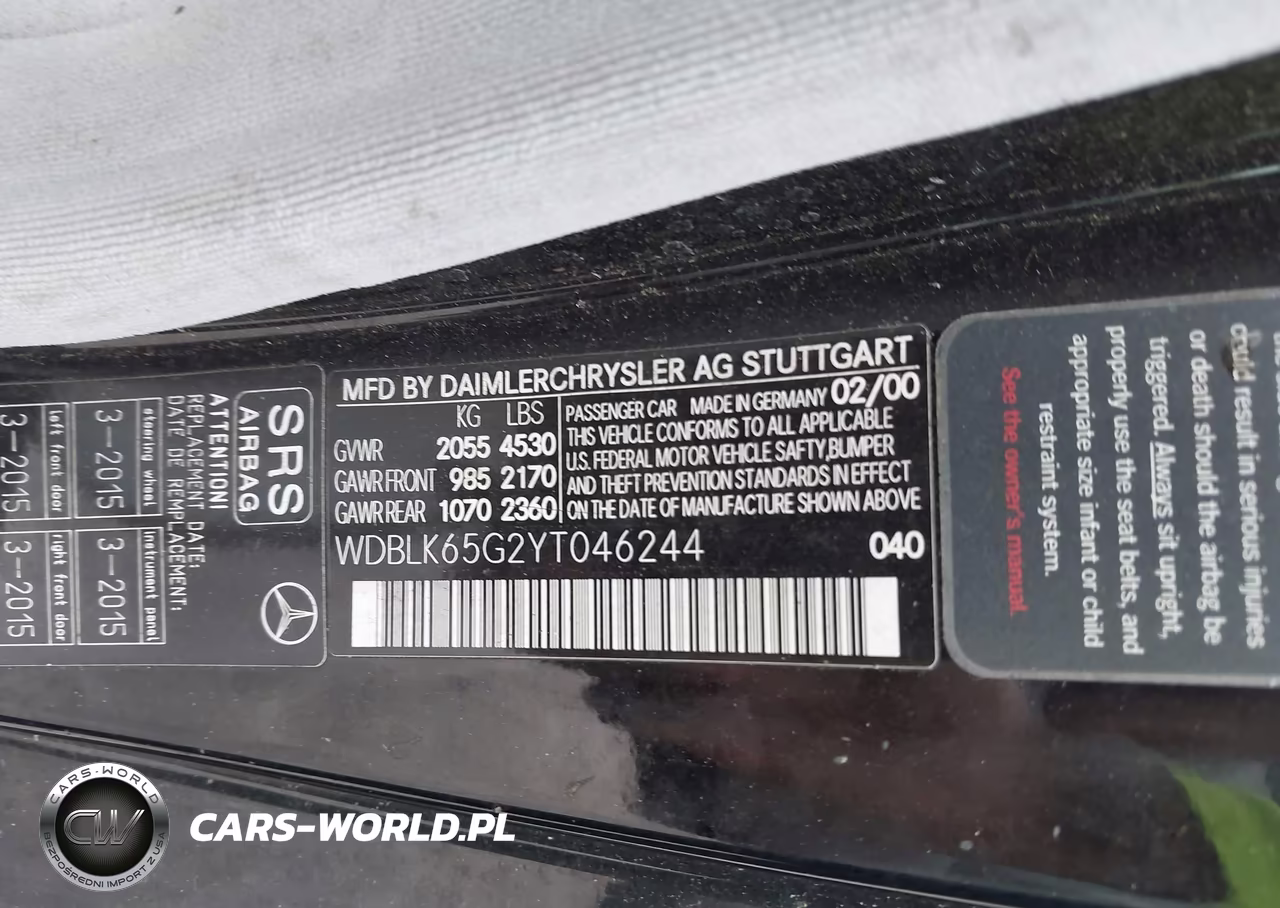 2000 Mercedes-Benz Clk 320 VIN:WDBLK65G2YT046244 - 9