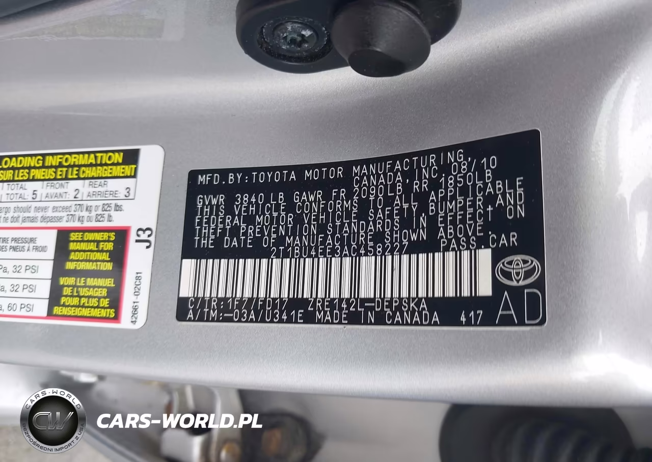 2010 Toyota Corolla S VIN:2T1BU4EE3AC458227 - 9