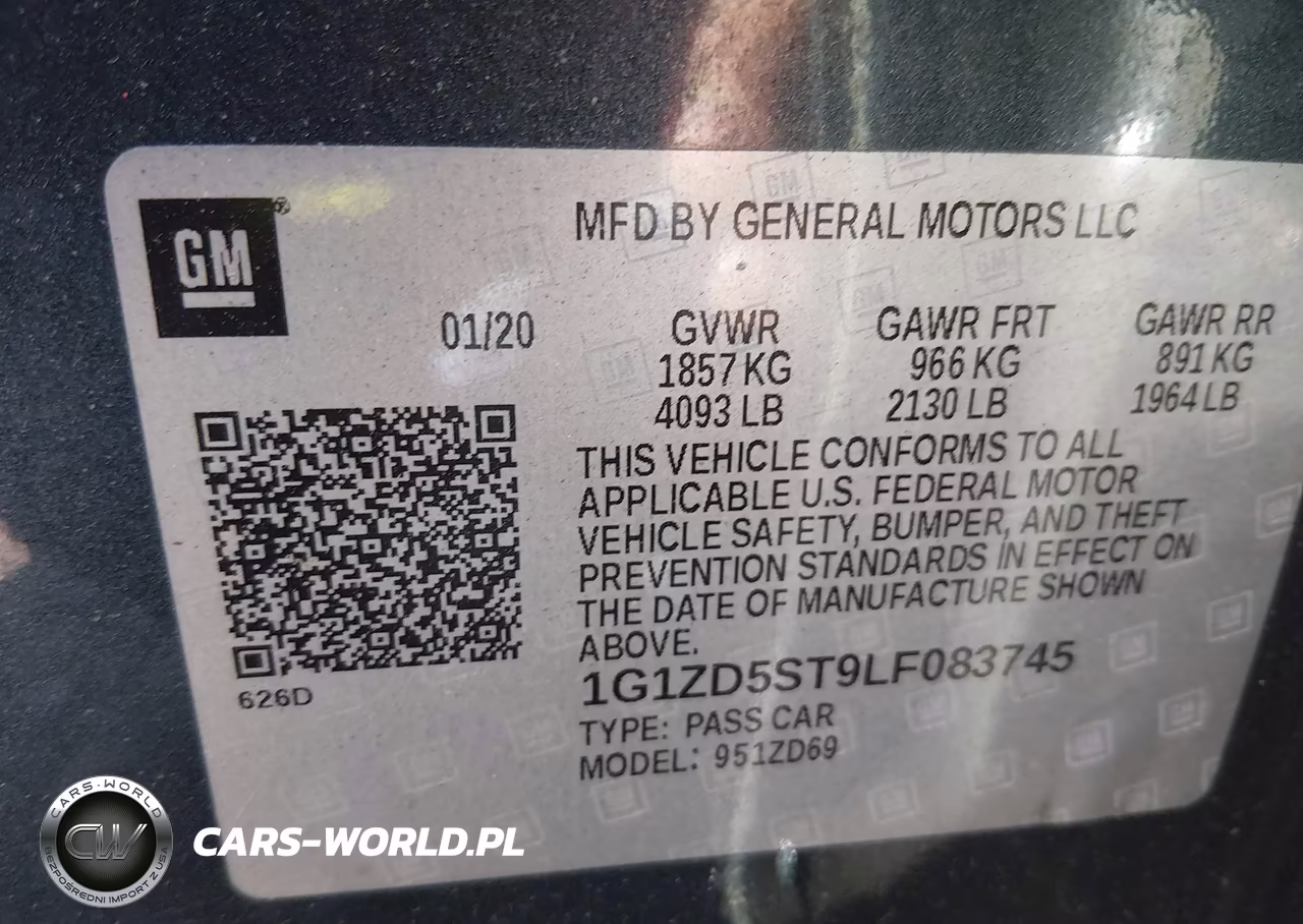 2020 Chevrolet Malibu Fwd Lt VIN:1G1ZD5ST9LF083745 - 9