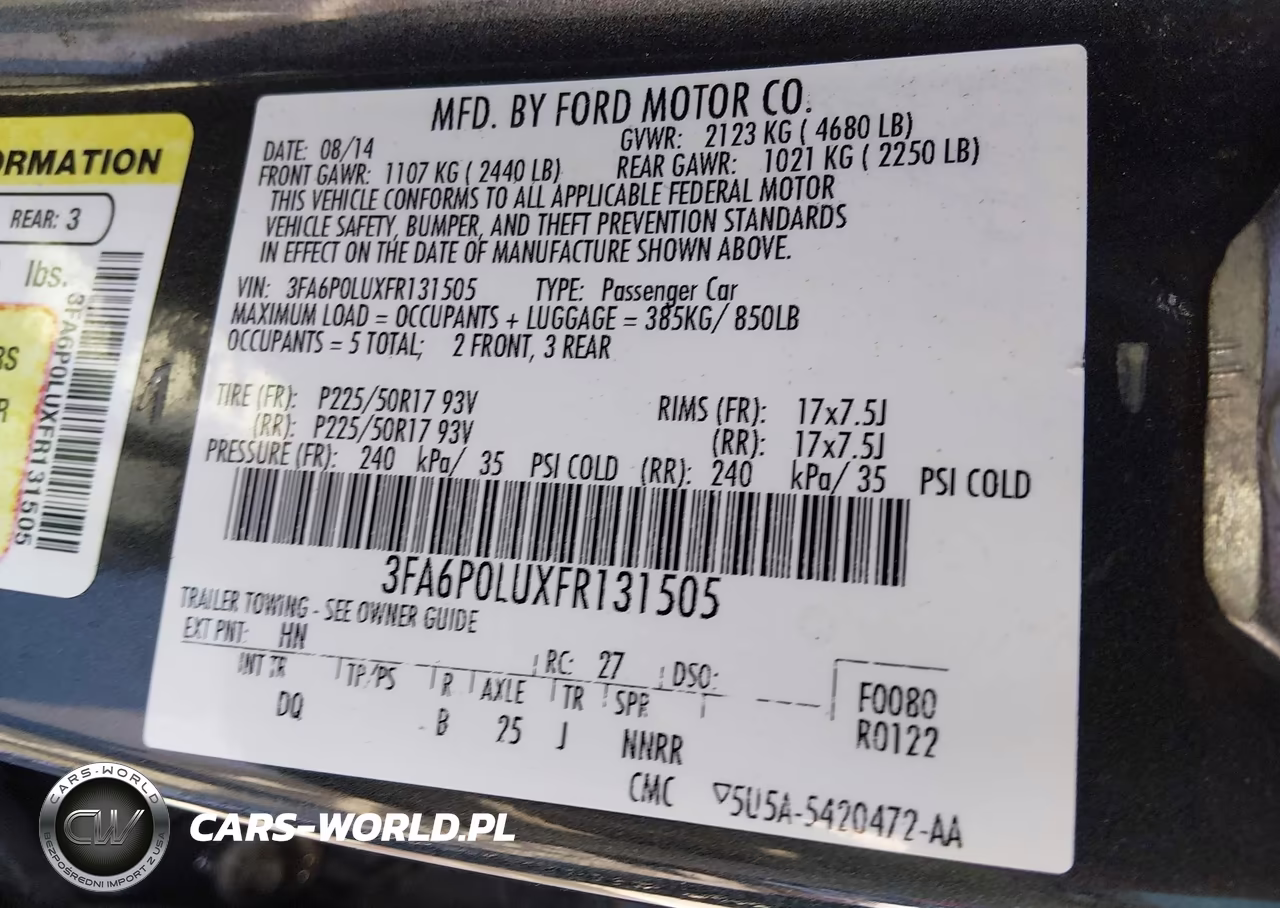 2015 Ford Fusion Hybrid Se VIN:3FA6P0LUXFR131505 - 9