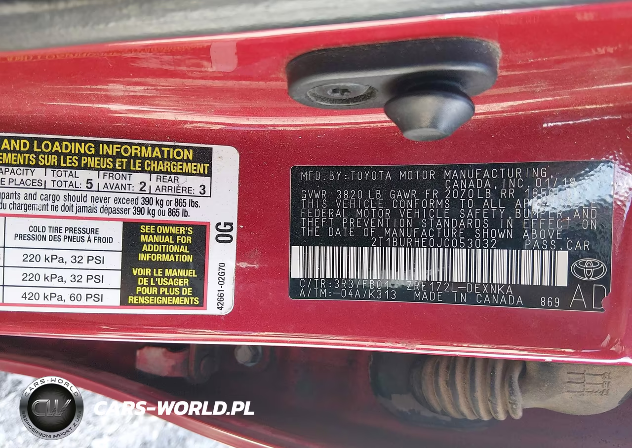 2018 Toyota Corolla Le VIN:2T1BURHE0JC053032 - 9