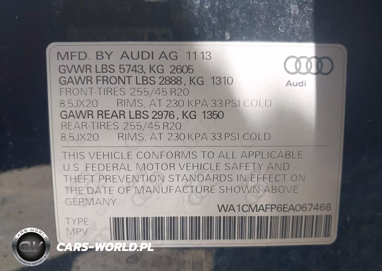 2014 Audi Q5 3.0 Tdi Premium Plus VIN:WA1CMAFP6EA067466 - 9