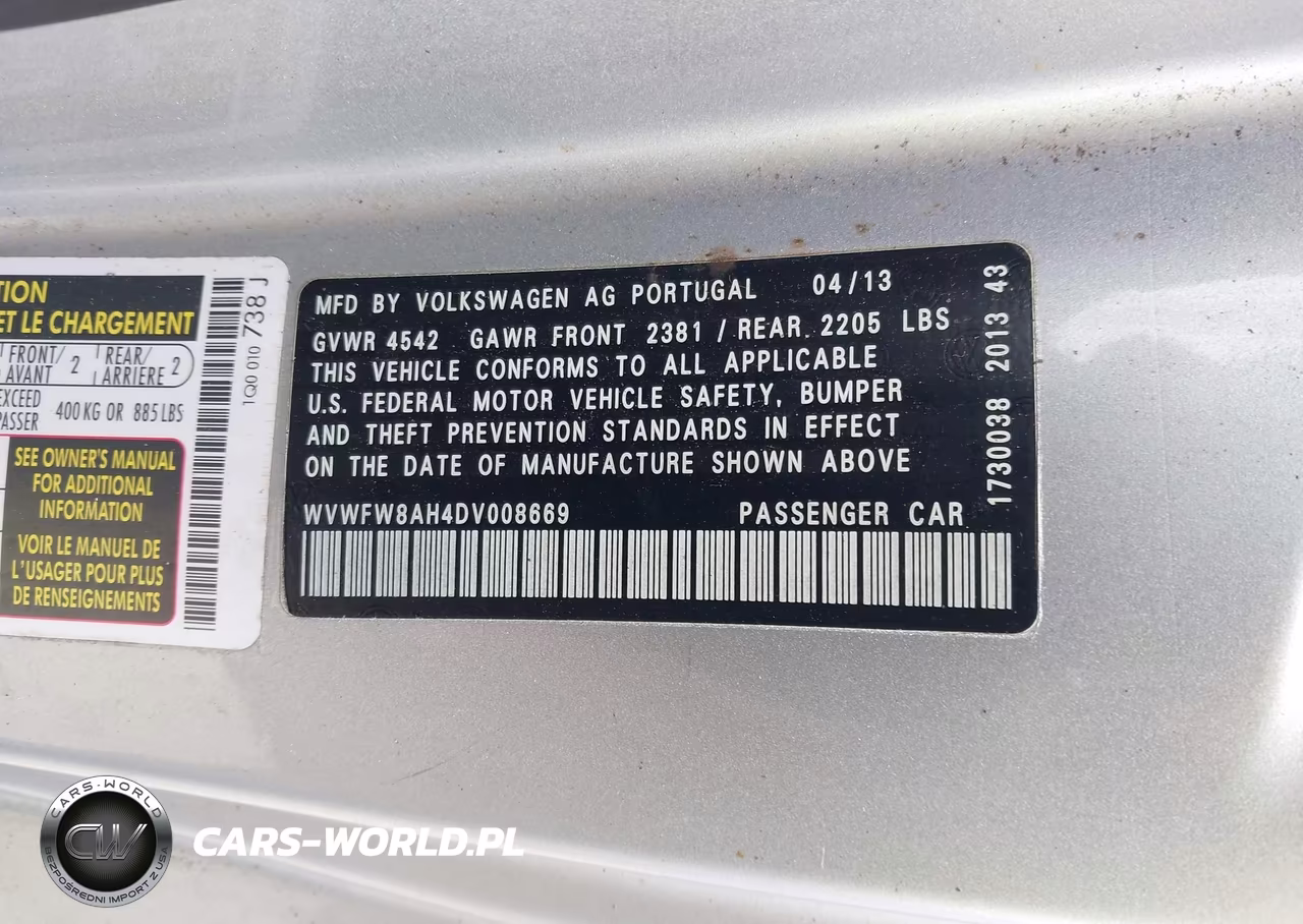 2013 Volkswagen Eos Executive-Lux VIN:WVWFW8AH4DV008669 - 9