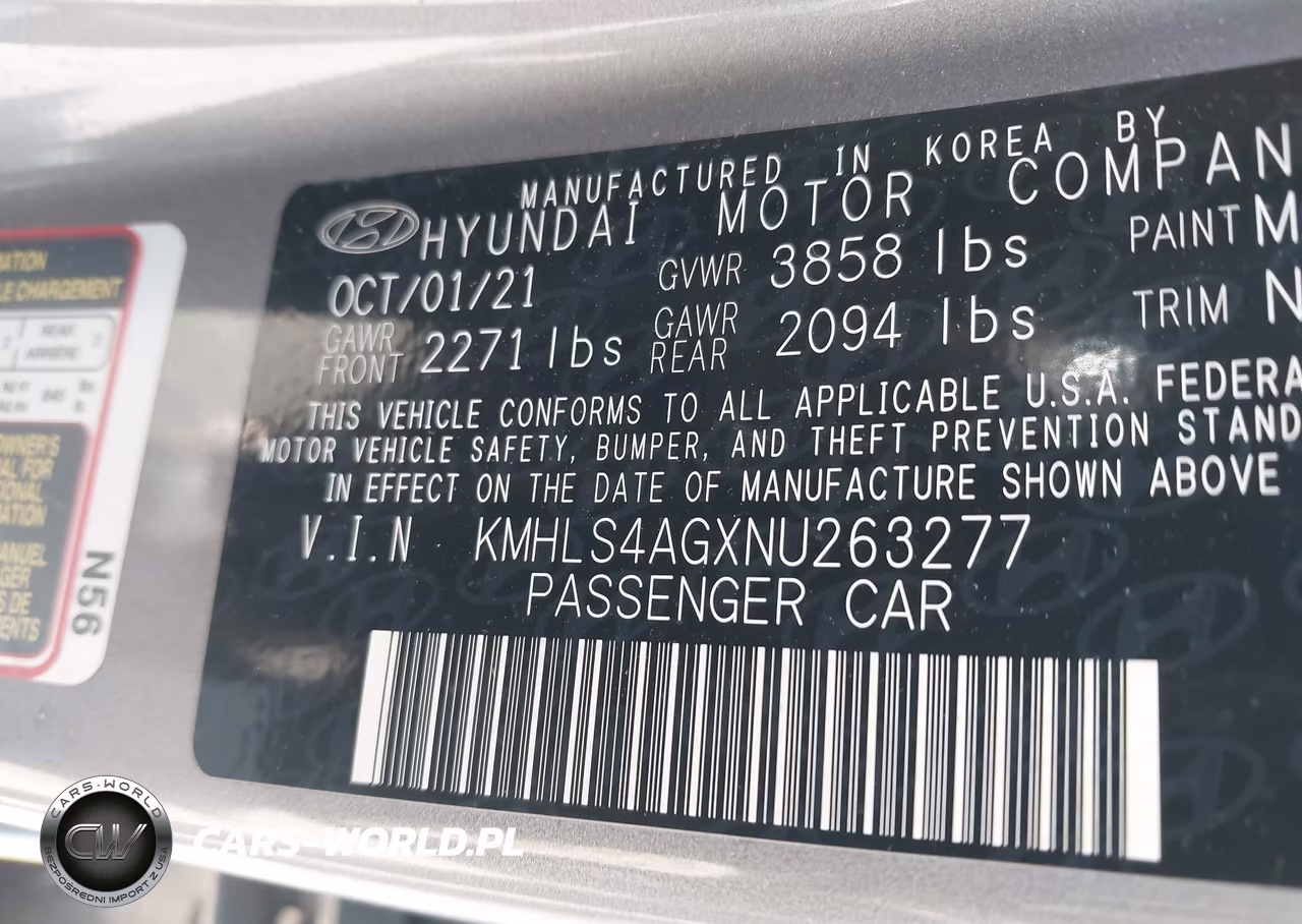2022 Hyundai Elantra Sel VIN:KMHLS4AGXNU263277 - 9