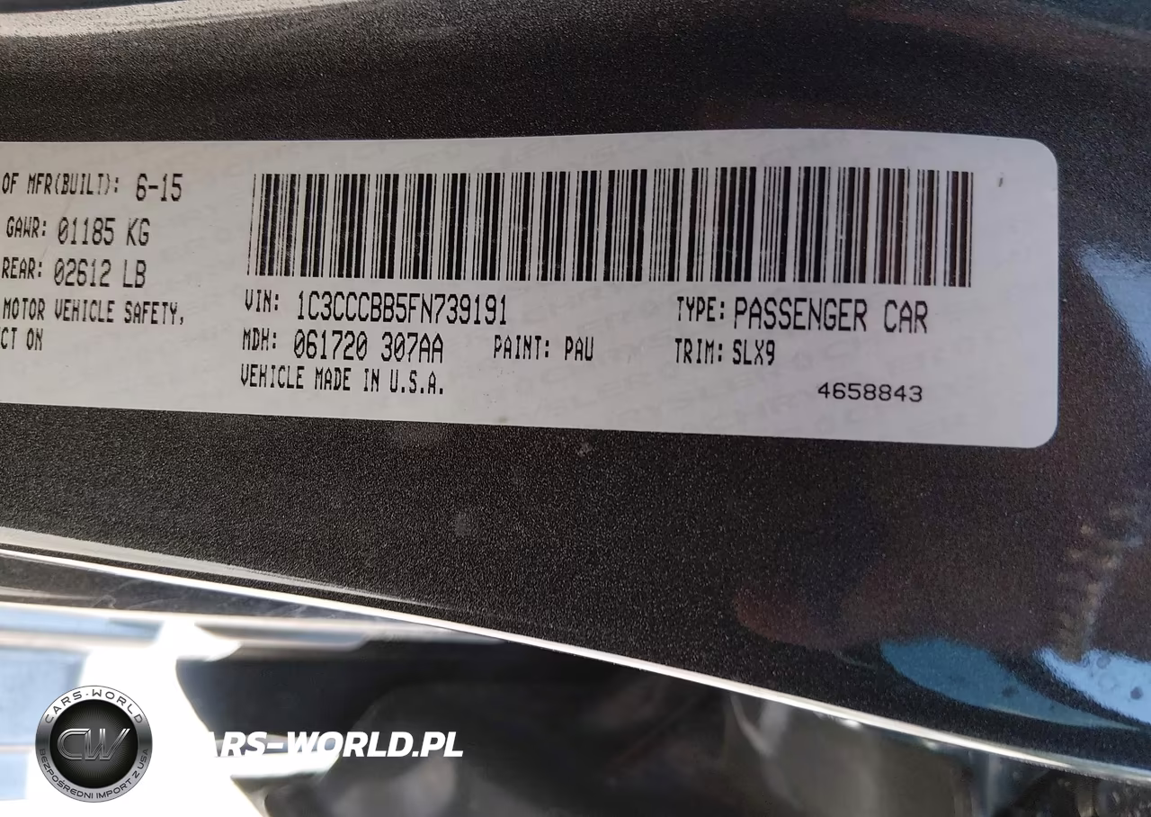 2015 Chrysler 200 S VIN:1C3CCCBB5FN739191 - 9