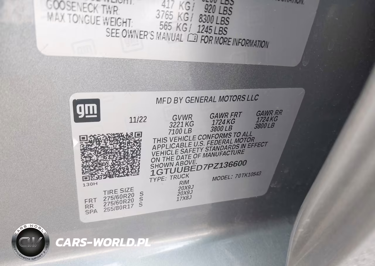 2023 GMC Sierra 1500 4Wd Short Box Sle VIN:1GTUUBED7PZ136600 - 9