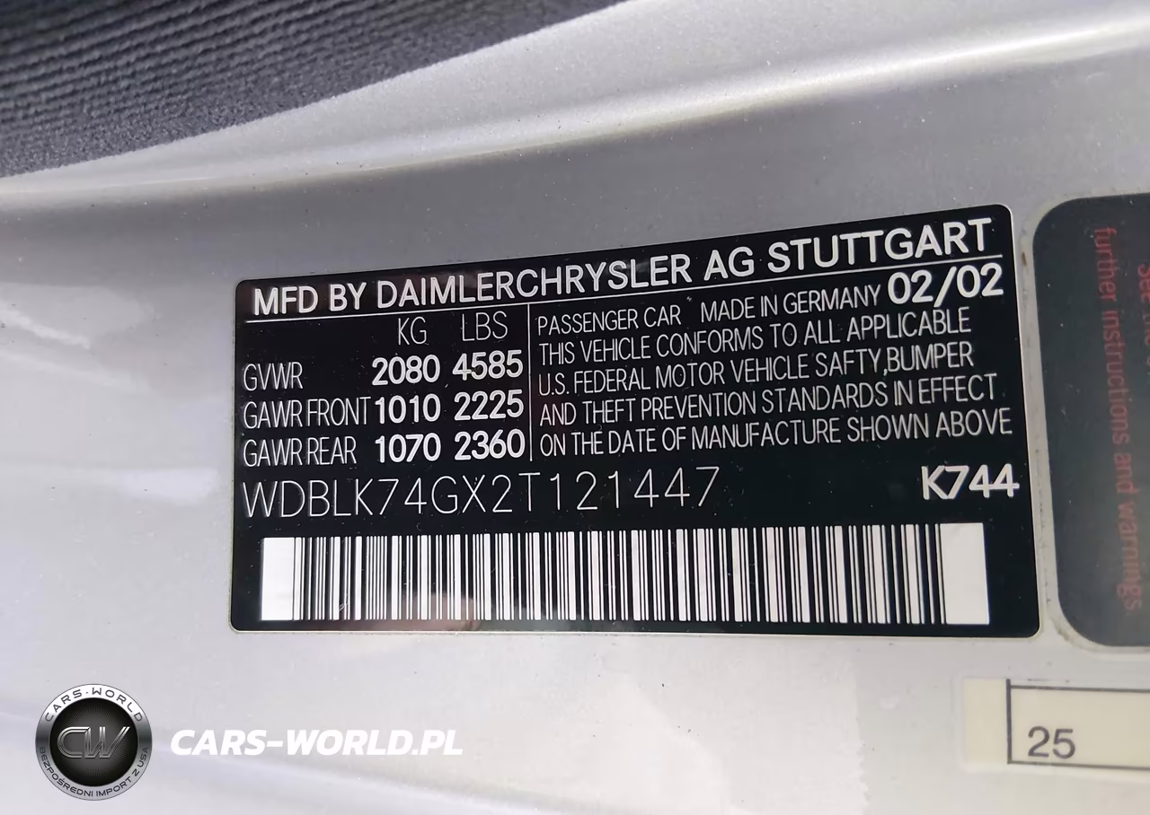 2002 Mercedes-Benz Clk 55 Amg VIN:WDBLK74GX2T121447 - 9