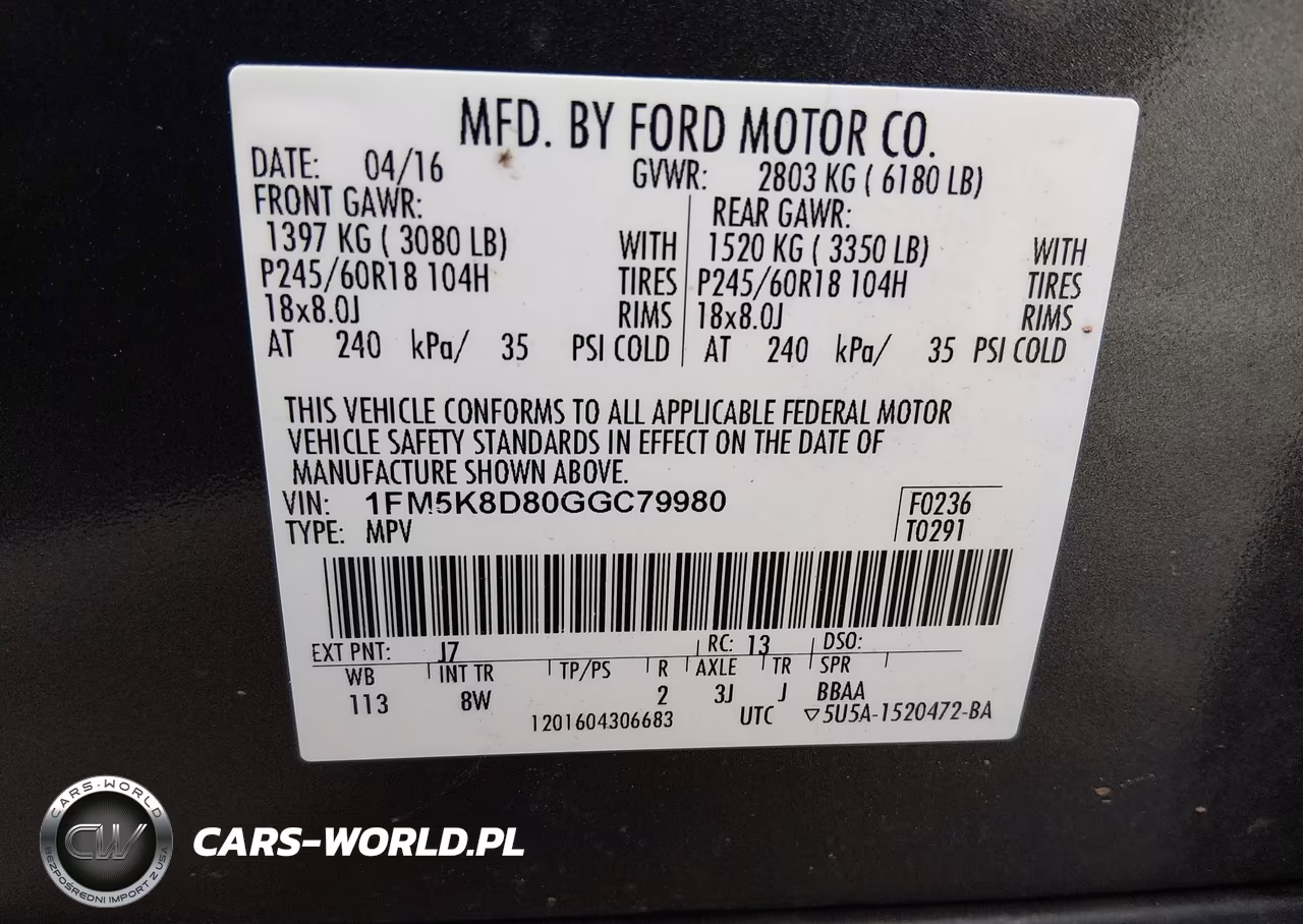 2016 Ford Explorer Xlt VIN:1FM5K8D80GGC79980 - 9