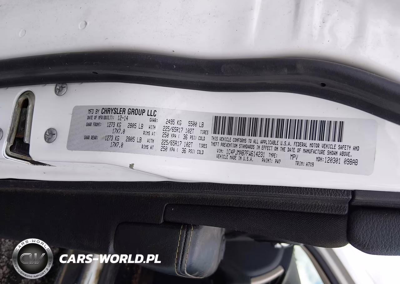 2015 Jeep Cherokee Sport VIN:1C4PJMAB7FW614231 - 9