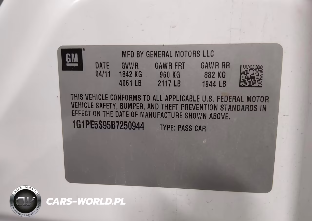 2011 Chevrolet Cruze Lt VIN:1G1PE5S95B7250944 - 9