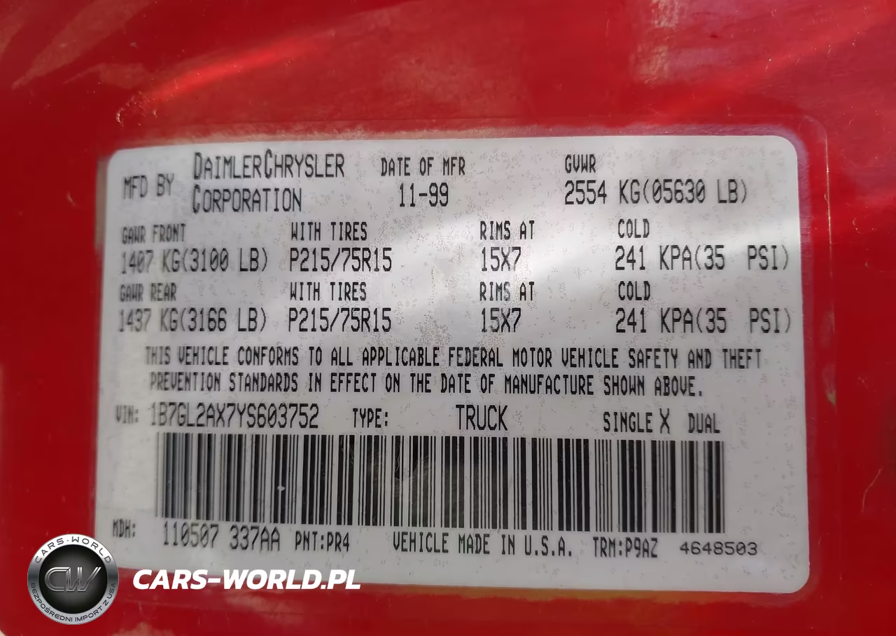 2000 Dodge Dakota Slt-Sport VIN:1B7GL2AX7YS603752 - 9