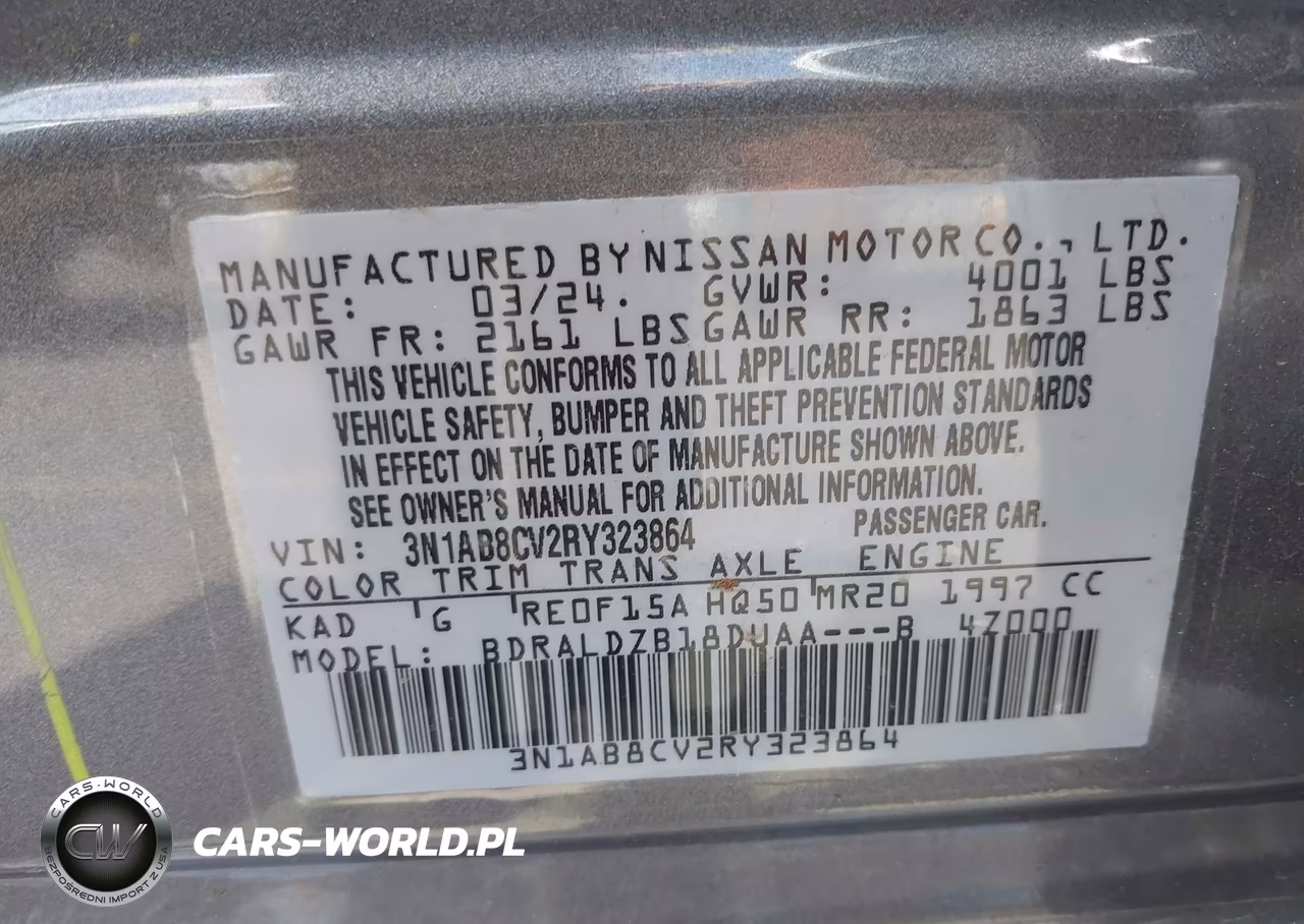 2024 Nissan Sentra Sv Xtronic Cvt VIN:3N1AB8CV2RY323864 - 9