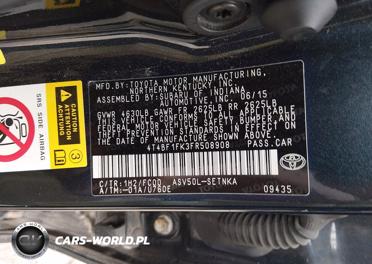 2015 Toyota Camry Le VIN:4T4BF1FK3FR508908 - 9