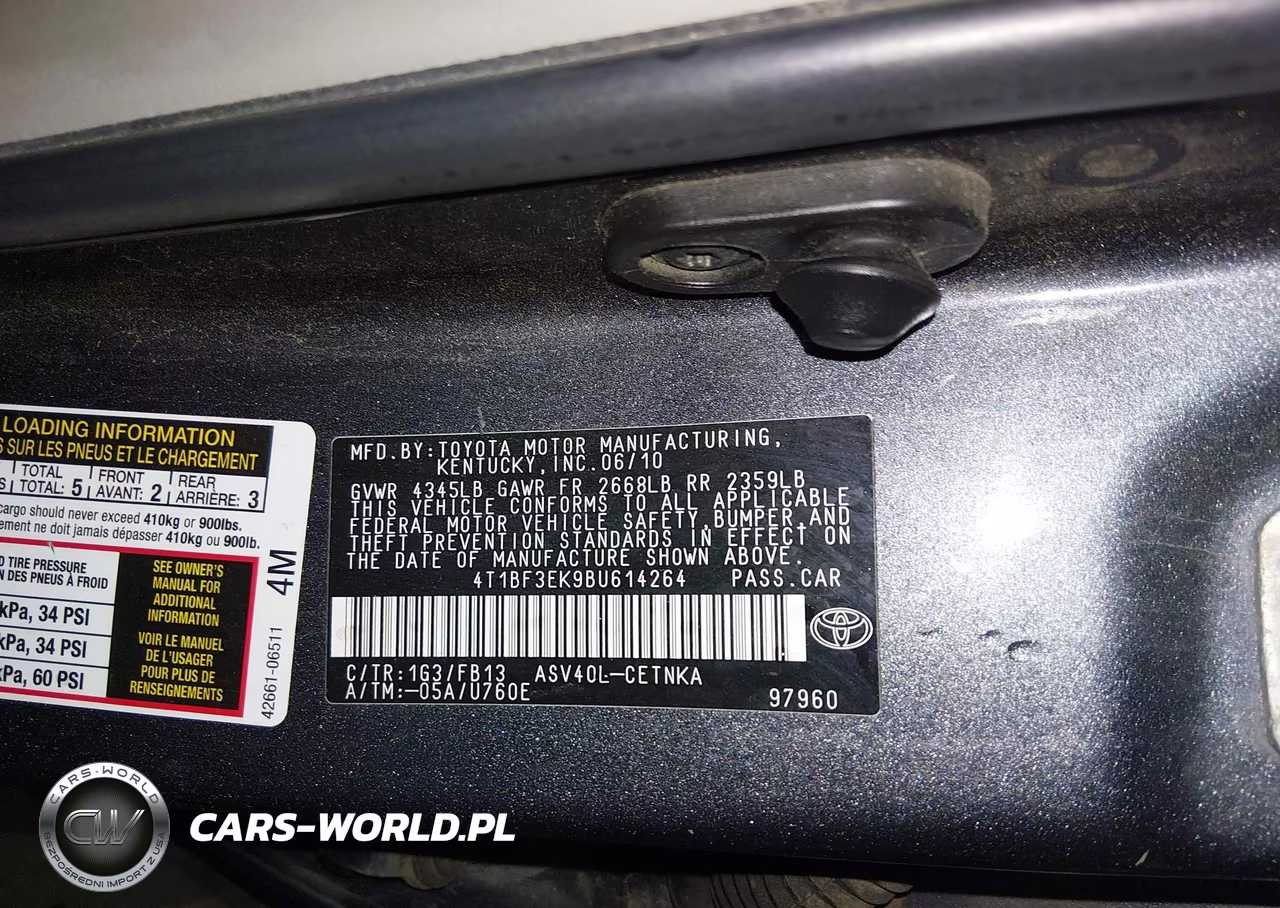 2011 Toyota Camry Le VIN:4T1BF3EK9BU614264 - 9