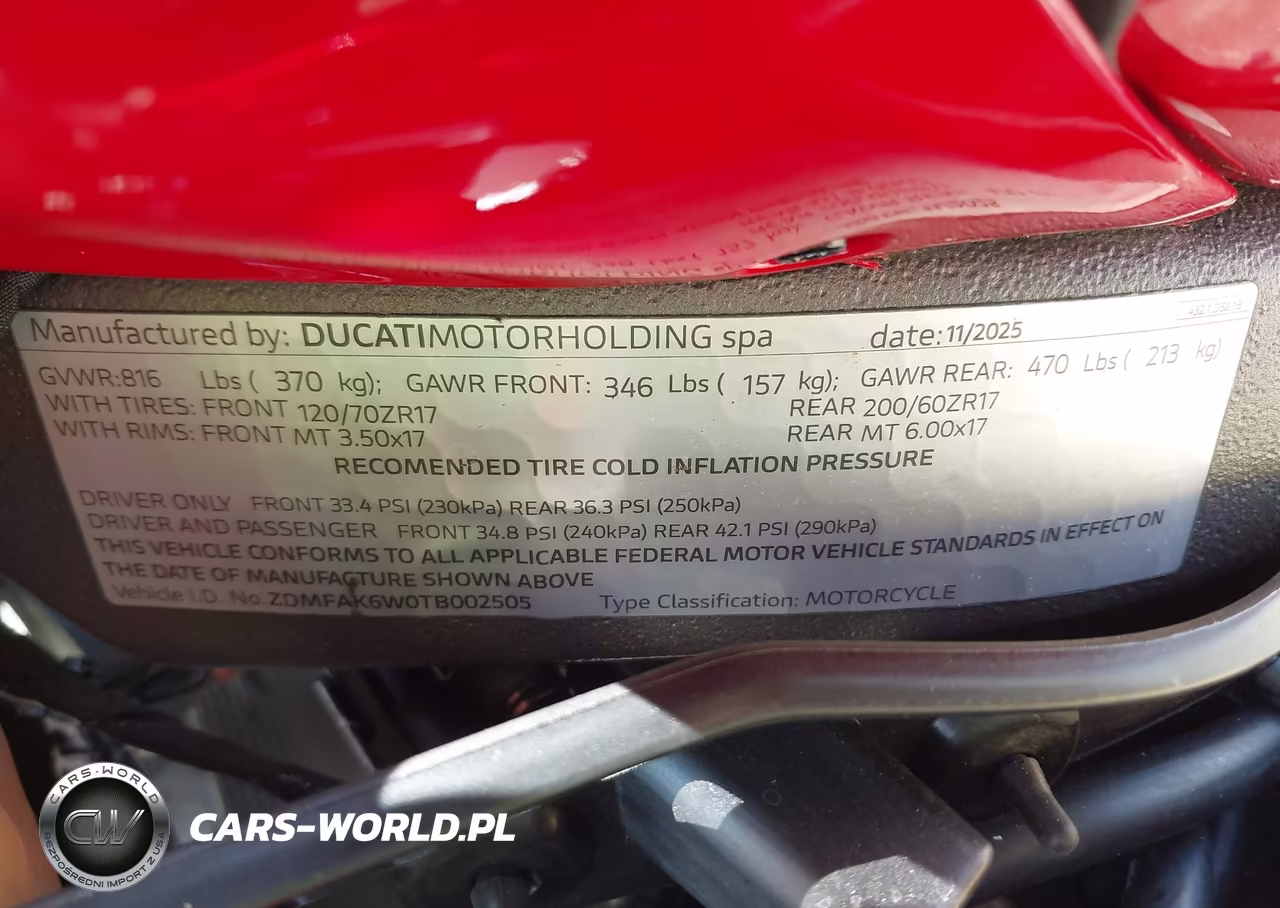 2026 Ducati Streetfighter V4-V4S VIN:ZDMFAK6W0TB002505 - 10