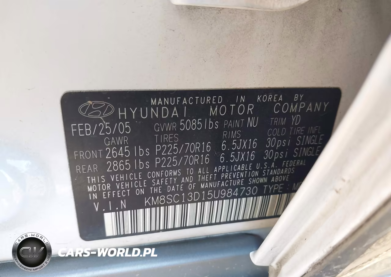 2005 Hyundai Santa Fe Gls VIN:KM8SC13D15U984730 - 9