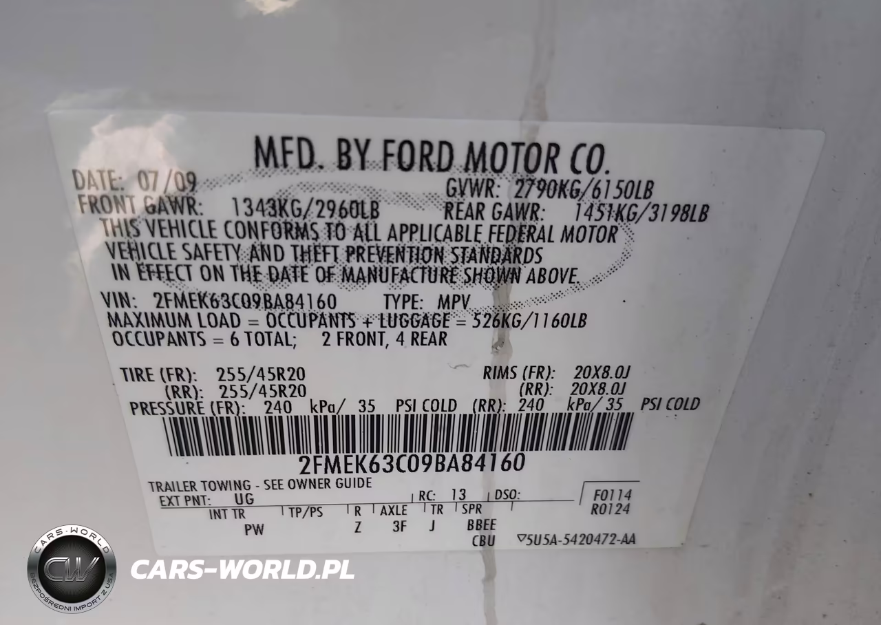 2009 Ford Flex Limited VIN:2FMEK63C09BA84160 - 9