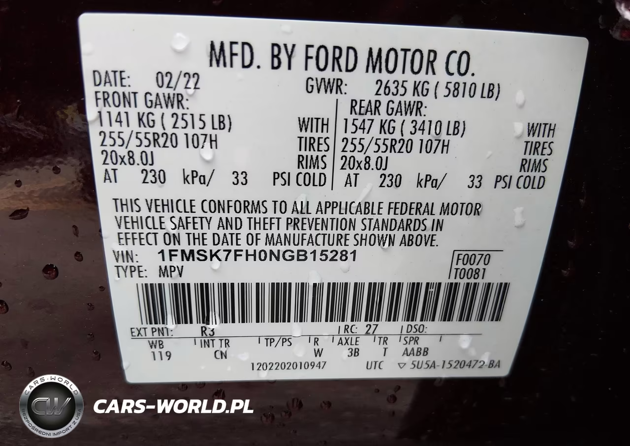 2022 Ford Explorer Limited VIN:1FMSK7FH0NGB15281 - 9