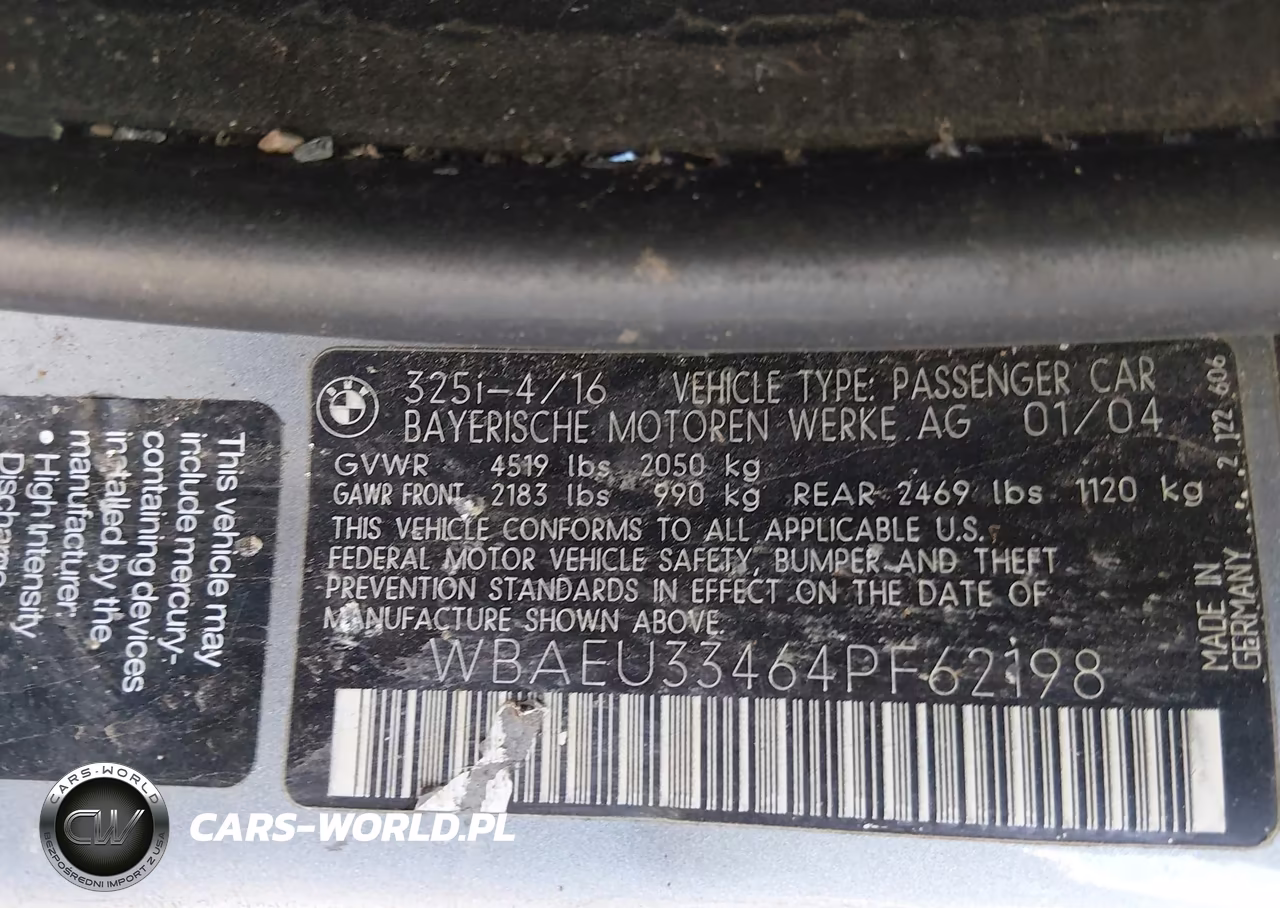 2004 BMW 325Xi VIN:WBAEU33464PF62198 - 9