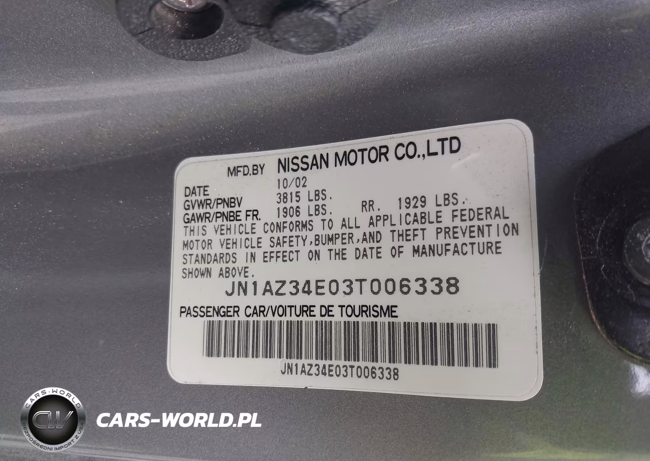 2003 Nissan 350Z Touring VIN:JN1AZ34E03T006338 - 9