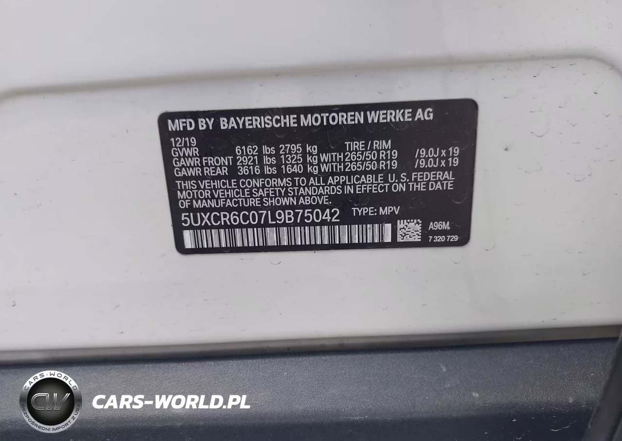 2020 BMW X5 xDrive40I VIN:5UXCR6C07L9B75042 - 9