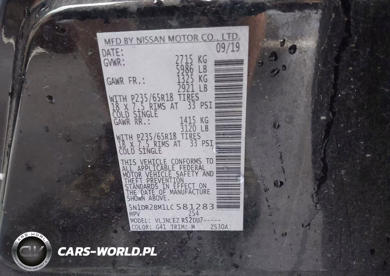 2020 Nissan Pathfinder Sv 4Wd VIN:5N1DR2BM1LC581283 - 9