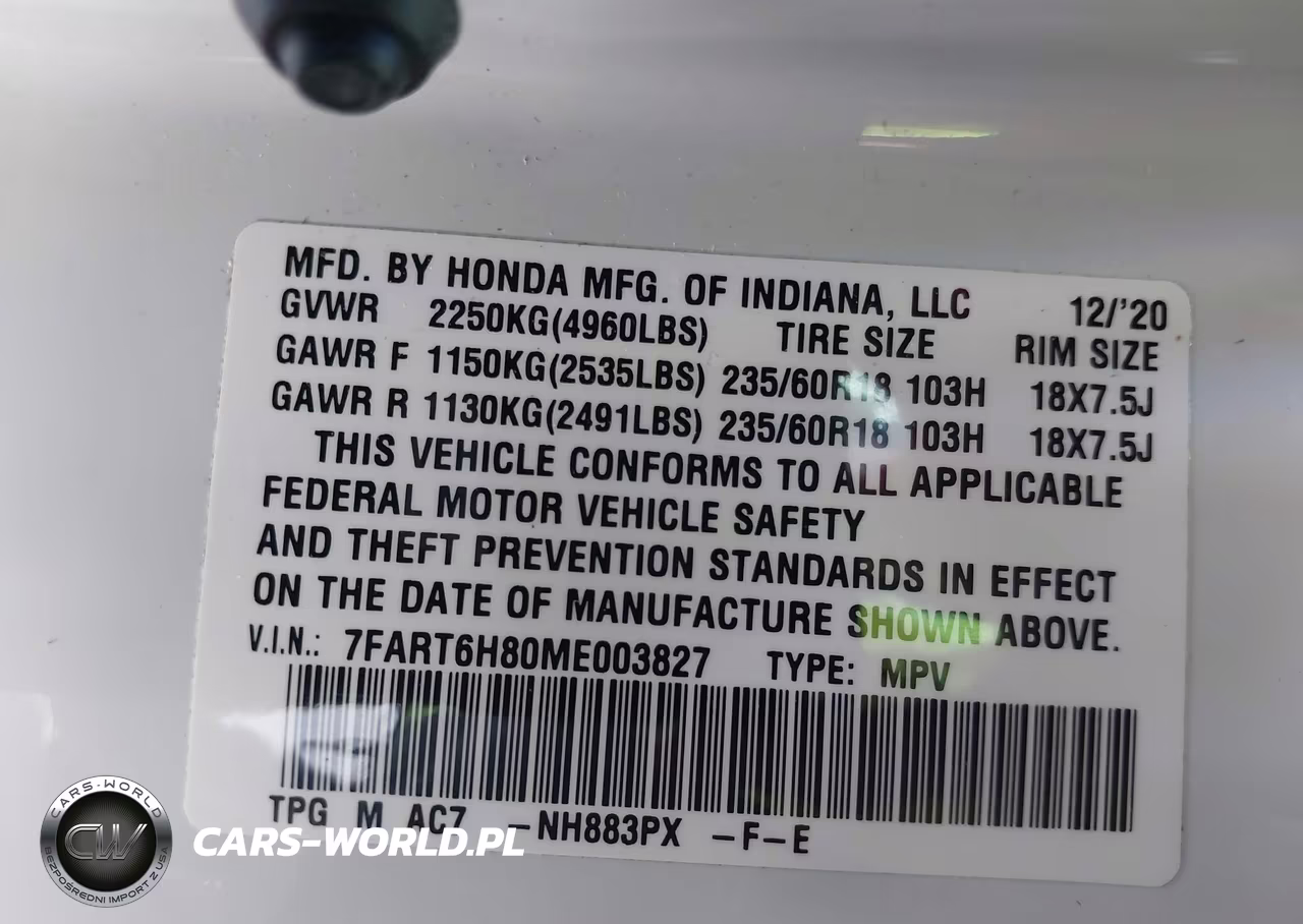 2021 Honda Cr-V Hybrid Ex-L VIN:7FART6H80ME003827 - 9