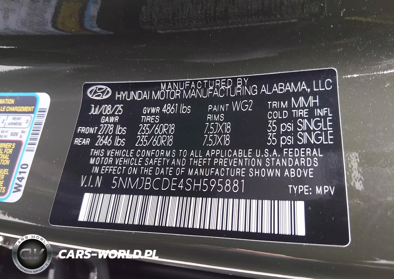 2025 Hyundai Tucson Sel VIN:5NMJBCDE4SH595881 - 9