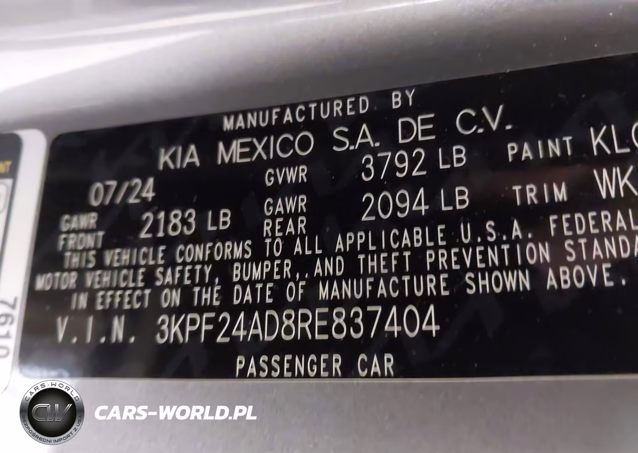 2024 Kia Forte Lxs VIN:3KPF24AD8RE837404 - 9