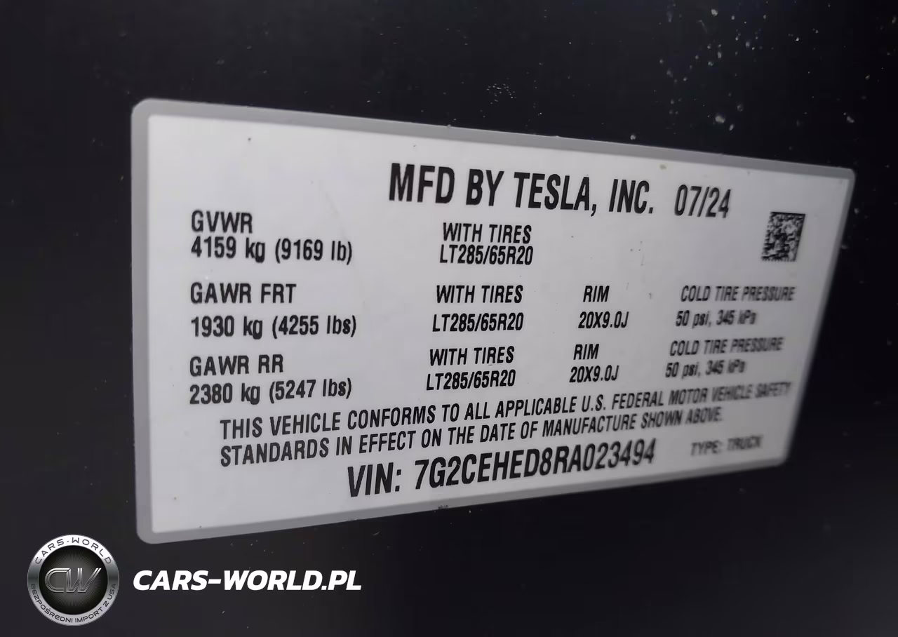 2024 Tesla Cybertruck All-Wheel Drive VIN:7G2CEHED8RA023494 - 8