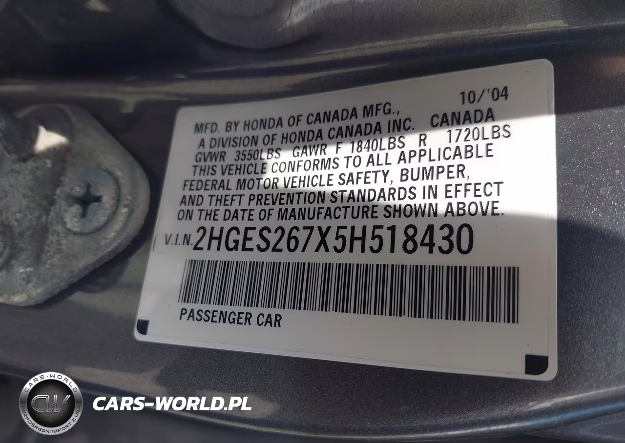 2005 Honda Civic Ex VIN:2HGES267X5H518430 - 9