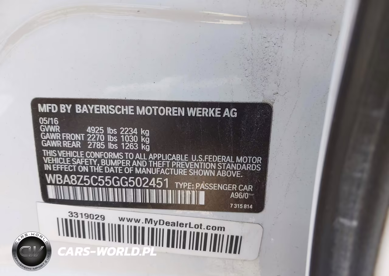 2016 BMW 328I Gran Turismo xDrive VIN:WBA8Z5C55GG502451 - 9