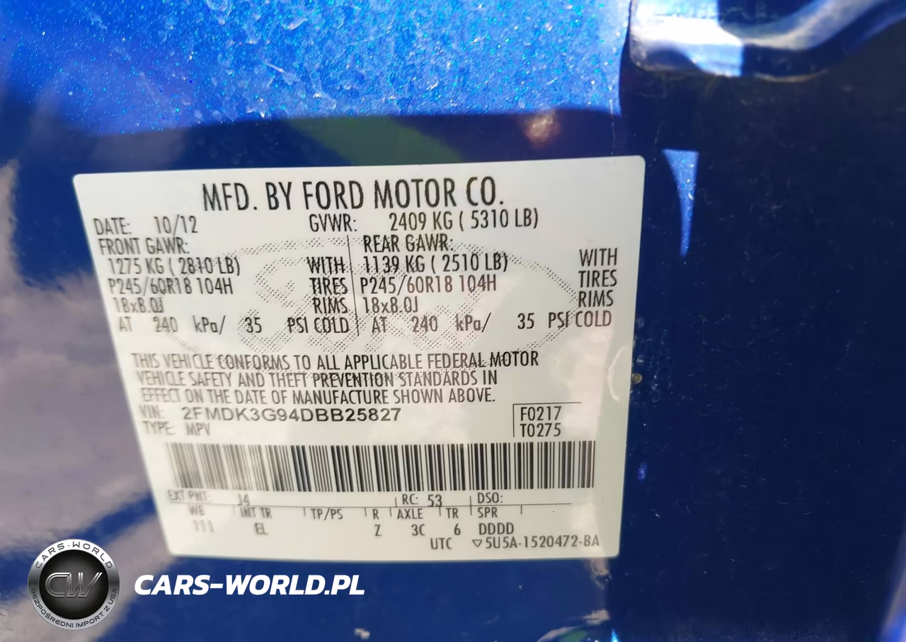 2013 Ford Edge Se VIN:2FMDK3G94DBB25827 - 9