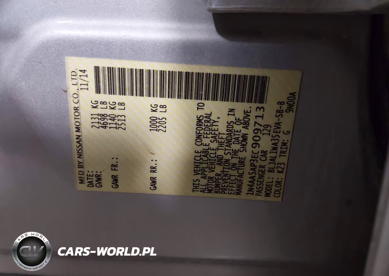 2014 Nissan Maxima 3.5 Sv VIN:1N4AA5AP3EC909713 - 9