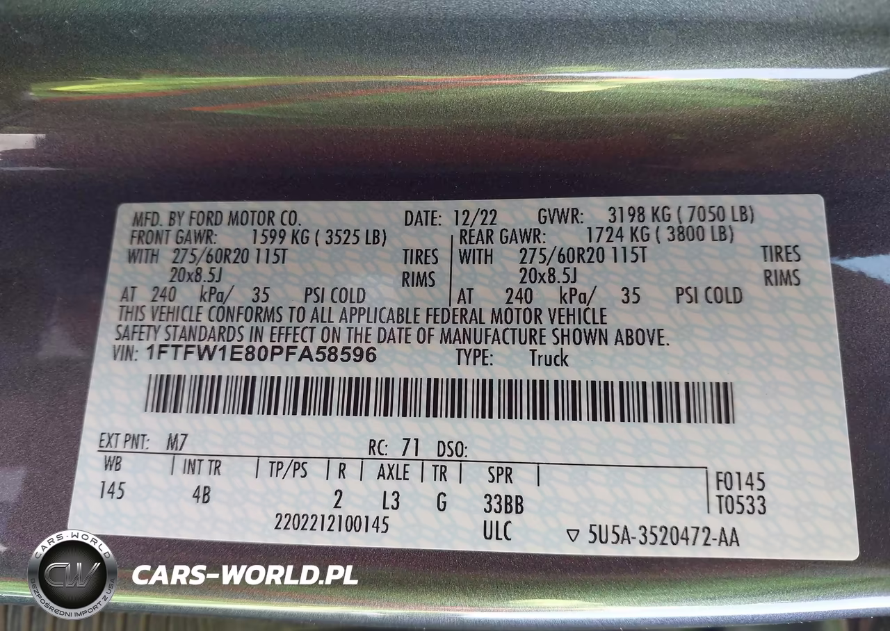 2023 Ford F-150 Xlt VIN:1FTFW1E80PFA58596 - 9