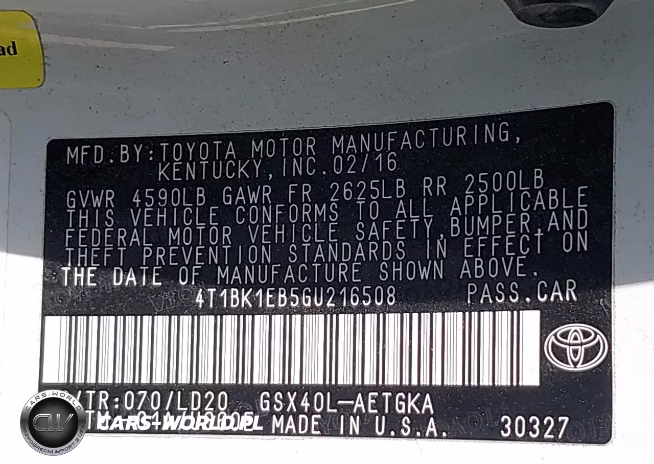 2016 Toyota Avalon Xle VIN:4T1BK1EB5GU216508 - 9