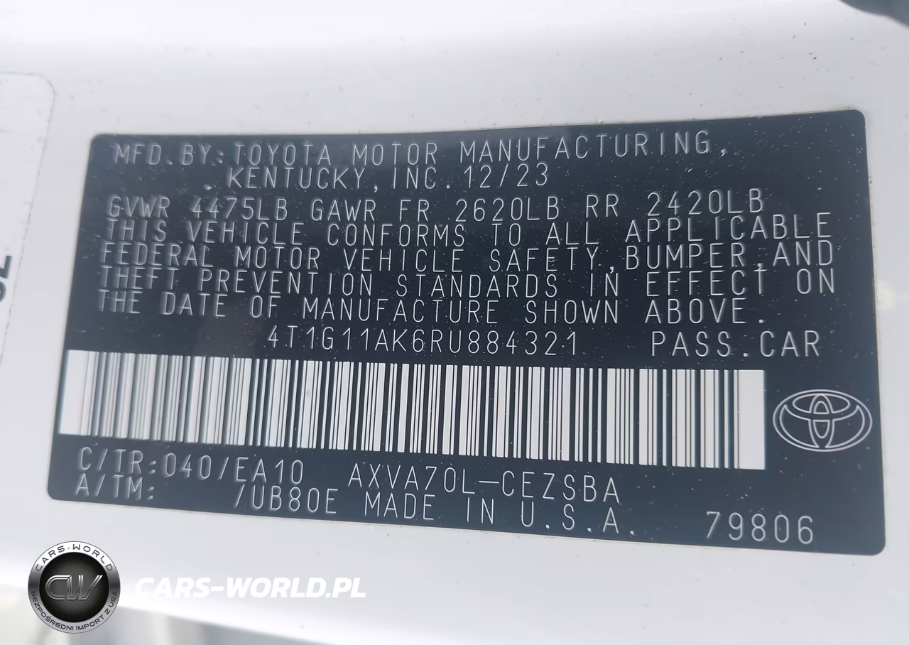 2024 Toyota Camry Se VIN:4T1G11AK6RU884321 - 9