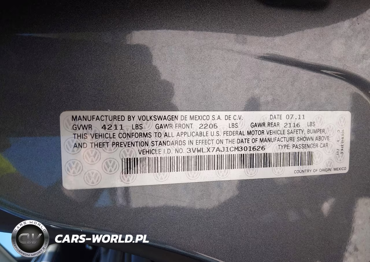 2012 Volkswagen Jetta 2.5L Sel VIN:3VWLX7AJ1CM301626 - 9
