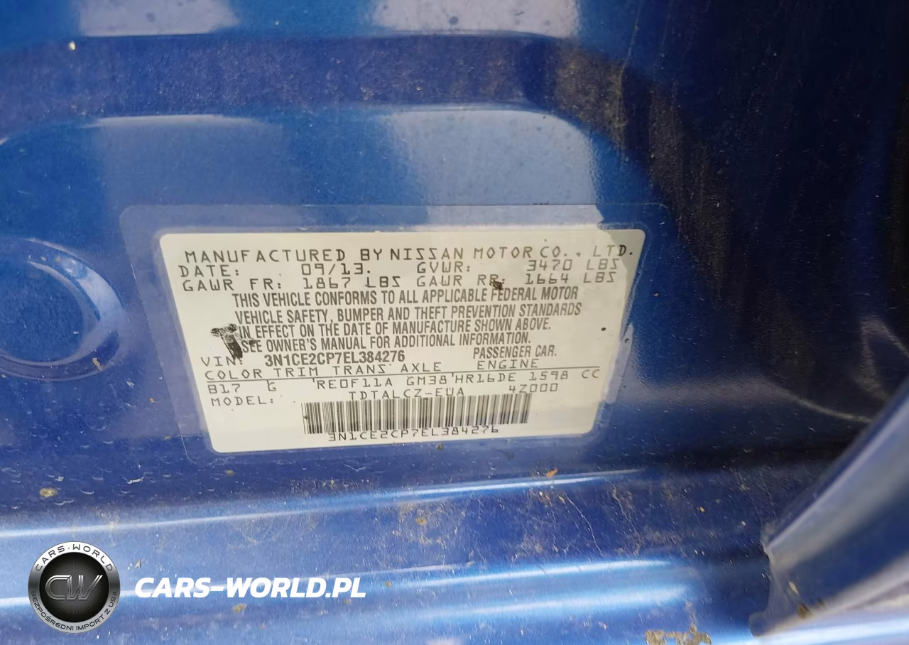 2014 Nissan Versa Note S Plus VIN:3N1CE2CP7EL384276 - 9